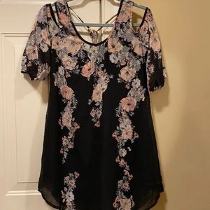 Floral cold shoulder dress (Maurices)